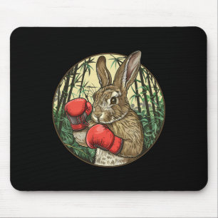 Boxing Rabbit Boxing Gloves Kickboxing Funny Boxer Mouse Mat