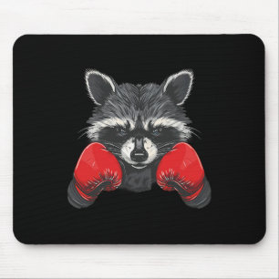 Boxing Raccoon Lover Boxing Gloves Kickboxing Funn Mouse Mat