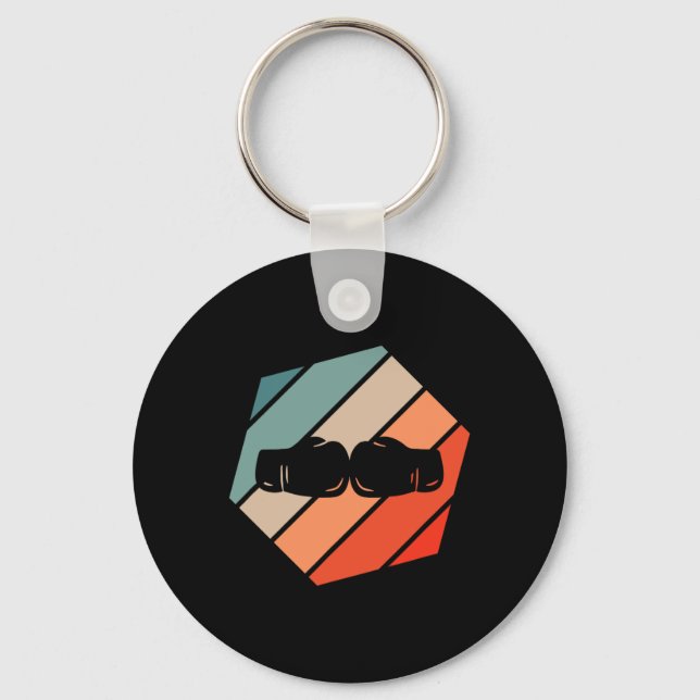 Boxing Retro Style Vintage  Key Ring (Front)