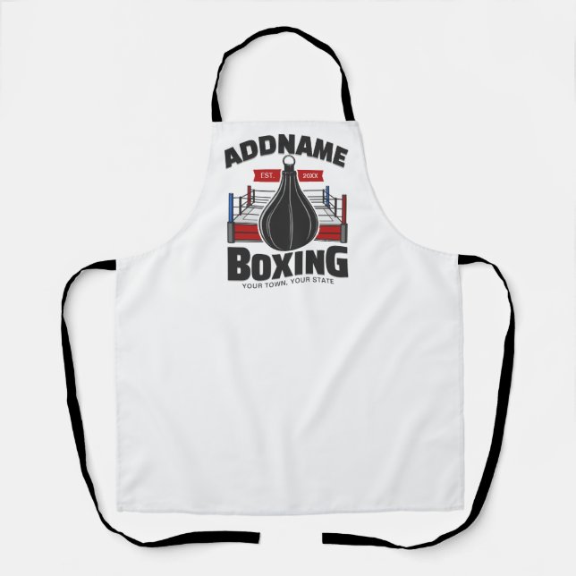 Boxing Ring ADD NAME Boxer Gym Speed Bag Apron (Front)