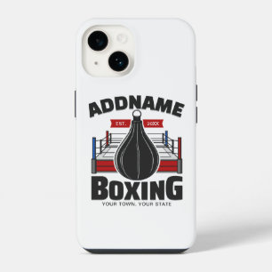 Boxing Ring ADD NAME Boxer Gym Speed Bag iPhone 14 Case
