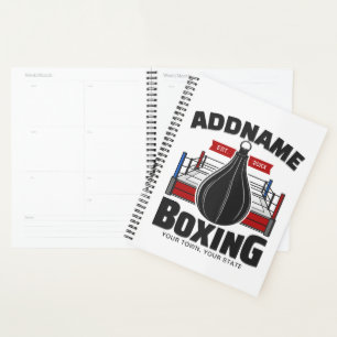 Boxing Ring ADD NAME Boxer Gym Speed Bag Planner