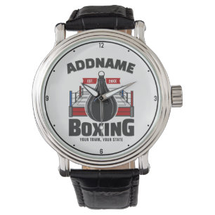 Boxing Ring ADD NAME Boxer Gym Speed Bag Watch