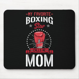 Boxing Ring Boxer Gloves Mum Coach Mother's Day Mouse Mat