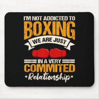 Boxing Ring Gloves Boxer Sport Coach Trainee Mouse Mat
