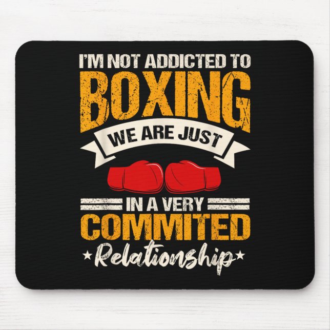 Boxing Ring Gloves Boxer Sport Coach Trainee  Mouse Mat (Front)