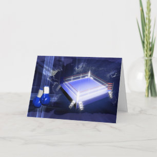 Boxing Ring Gloves Card