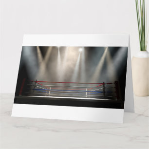 Boxing Ring Spotlit Dark Card