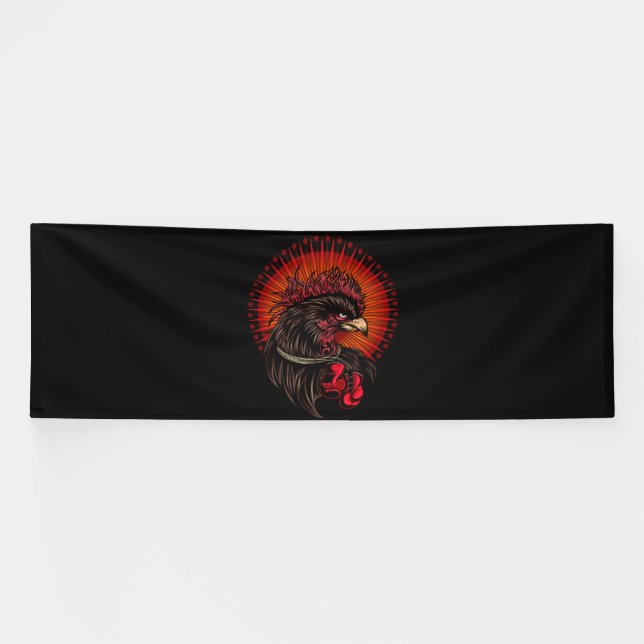 Boxing Rooster Banner (Horizontal)