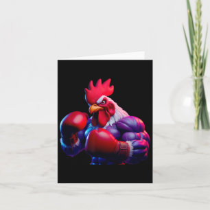 Boxing Rooster Boxer Kickboxer Mma Fighter Combat  Card