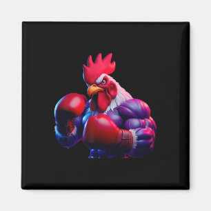 Boxing Rooster Boxer Kickboxer Mma Fighter Combat Magnet
