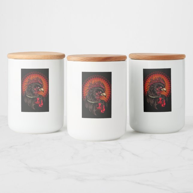Boxing Rooster Food Label (Bottles)