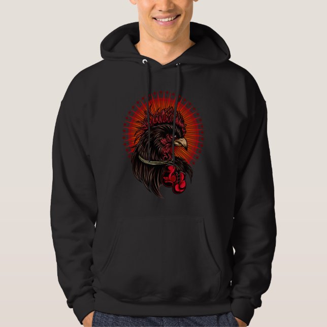 Boxing Rooster Hoodie (Front)