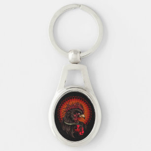 Boxing Rooster Key Ring