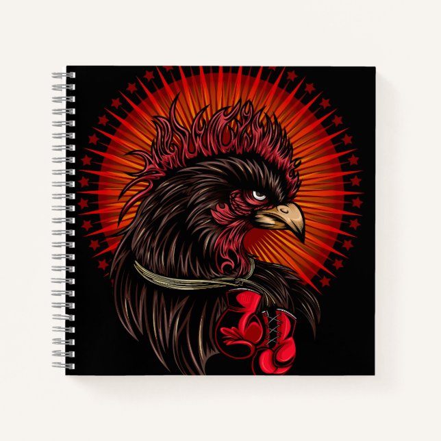 Boxing Rooster Notebook (Front)
