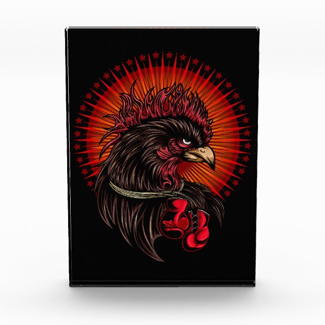 Boxing Rooster Photo Block (Front)