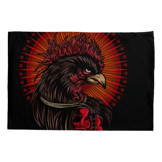 Boxing Rooster Pillowcase (Back)