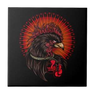 Boxing Rooster Tile