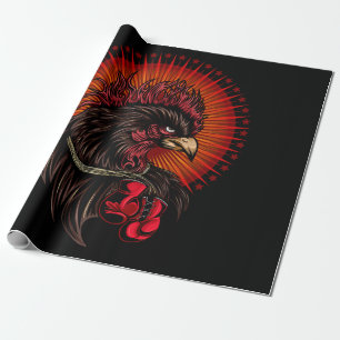 Boxing Rooster Wrapping Paper