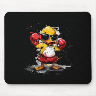 Boxing Rubber Duck Boxing Gloves Kickboxing Funny Mouse Mat