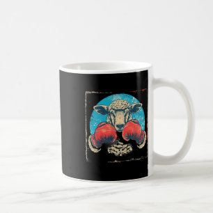 Boxing Sheep Lamb Boxing Gloves Kickboxing Funny B Coffee Mug