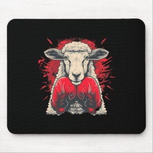 Boxing Sheep Lamb Boxing Gloves Kickboxing Funny B Mouse Mat