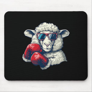 Boxing Sheep Lamb Boxing Gloves Kickboxing Funny B Mouse Mat
