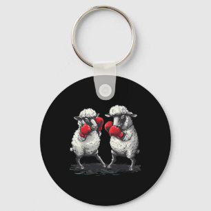 Boxing Sheep With Boxing Gloves Kickboxing Funny B Key Ring