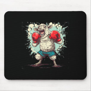 Boxing Sheep With Boxing Gloves Kickboxing Funny B Mouse Mat