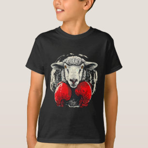 Boxing Sheep With Boxing Gloves Kickboxing Funny B T-Shirt