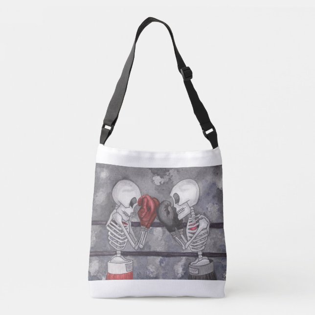 Boxing Skeleton Cross Over Bag (Back)