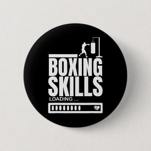 Boxing Skills Loading Funny Boxer  6 Cm Round Badge