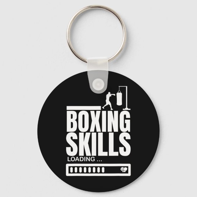 Boxing Skills Loading Funny Boxer  Key Ring (Front)