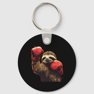 Boxing Sloth Lover Boxing Gloves Kickboxing Funny Key Ring