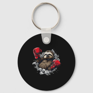 Boxing Sloth Lover Boxing Gloves Kickboxing Funny Key Ring