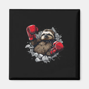 Boxing Sloth Lover Boxing Gloves Kickboxing Funny Magnet