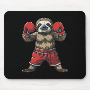 Boxing Sloth Lover Boxing Gloves Kickboxing Funny Mouse Mat