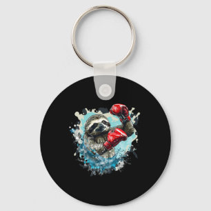 Boxing Sloth With Boxing Gloves Kickboxing Funny B Key Ring