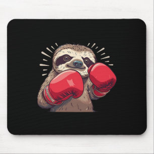 Boxing Sloth With Boxing Gloves Kickboxing Funny B Mouse Mat