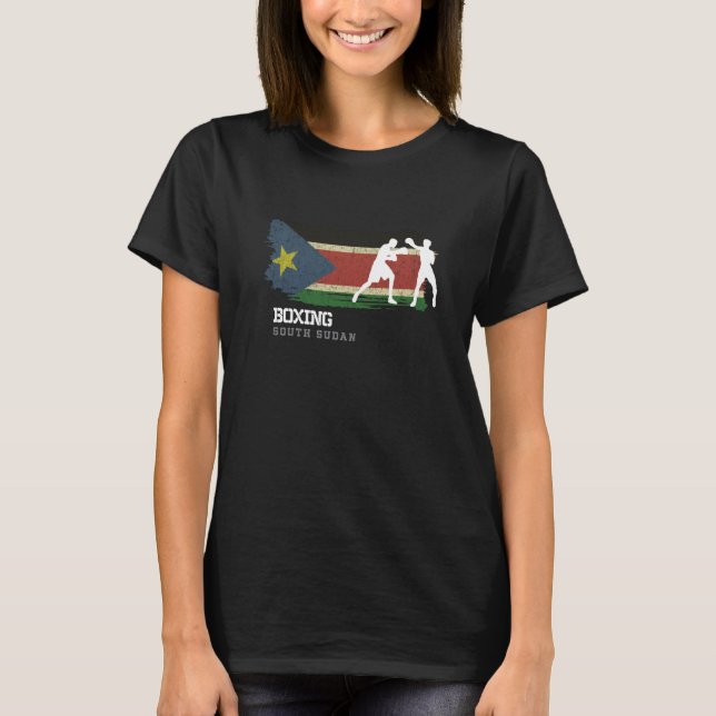 Boxing South Sudan Combat Sports Fighter Boxing  1 T-Shirt (Front)