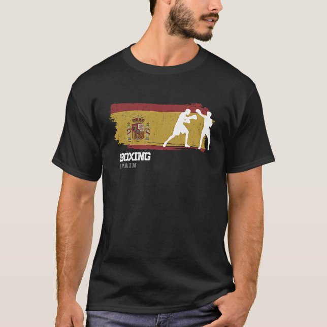 Boxing Spain Combat Sports Fighter Boxing T-Shirt (Front)