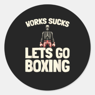 Boxing Sparring - Gloves Fighter Boxer  Classic Round Sticker