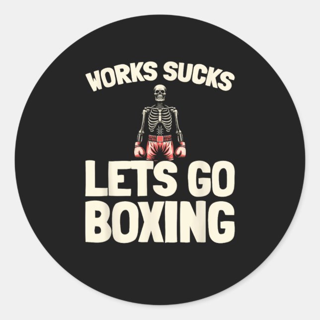 Boxing Sparring - Gloves Fighter Boxer  Classic Round Sticker (Front)