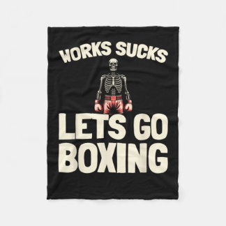 Boxing Sparring - Gloves Fighter Boxer Fleece Blanket
