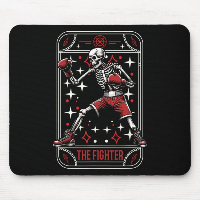 Boxing Sparring - Gloves Fighter Boxer Skeleton Ta Mouse Mat (Front)