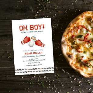 Boxing Sport Little Champion Baby Shower  Invitation