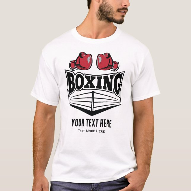 Boxing Sport Power and Fighting Design T-Shirt (Front)