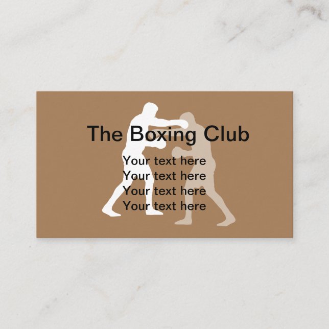 Boxing Sports Theme Business Card (Front)