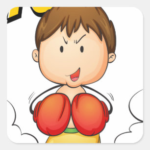 Boxing Square Sticker