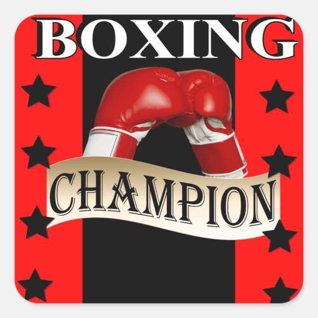 BOXING SQUARE STICKER (Front)
